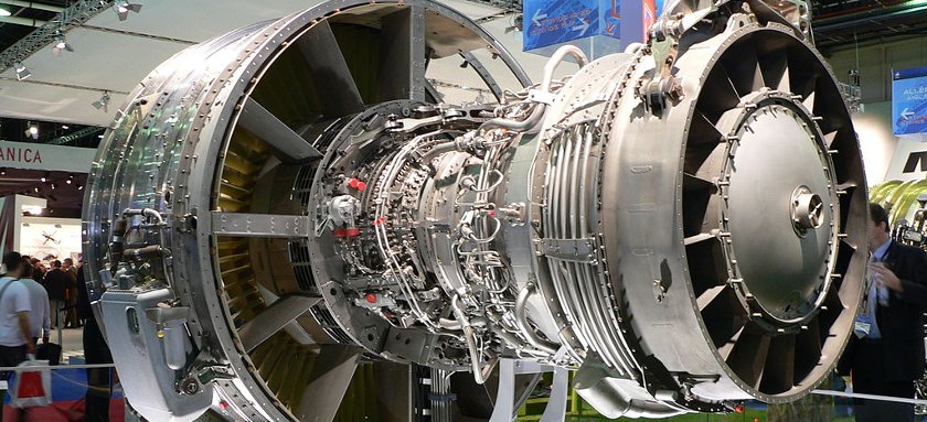 CFM56 high-bypass turbofan aircraft engine | by David Monniaux, via Wikimedia Commons