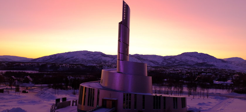 Northern Lights Cathedral, Alta, Norway | by C. T. Christiansen, via Flickr